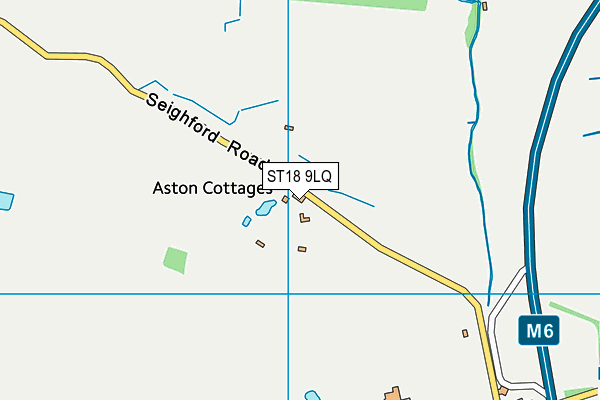 ST18 9LQ map - OS VectorMap District (Ordnance Survey)