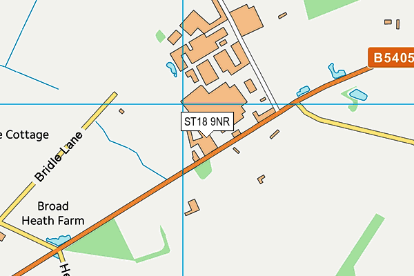 ST18 9NR map - OS VectorMap District (Ordnance Survey)