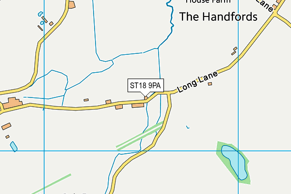 ST18 9PA map - OS VectorMap District (Ordnance Survey)