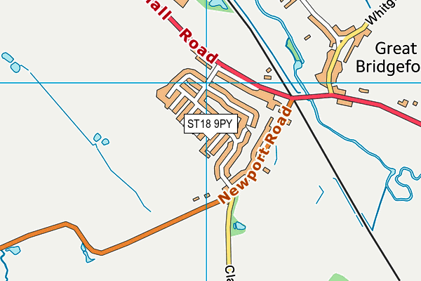 ST18 9PY map - OS VectorMap District (Ordnance Survey)