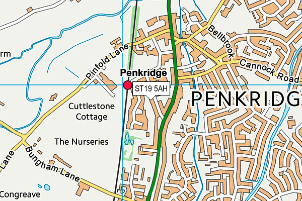 ST19 5AH map - OS VectorMap District (Ordnance Survey)