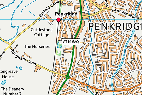 ST19 5AQ map - OS VectorMap District (Ordnance Survey)