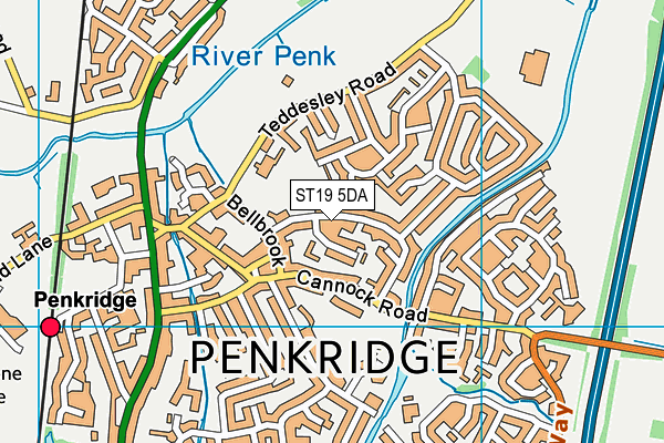 ST19 5DA map - OS VectorMap District (Ordnance Survey)