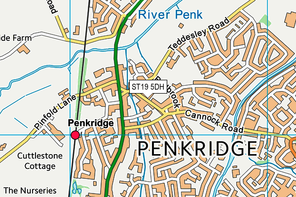 ST19 5DH map - OS VectorMap District (Ordnance Survey)