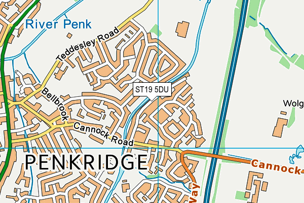 ST19 5DU map - OS VectorMap District (Ordnance Survey)