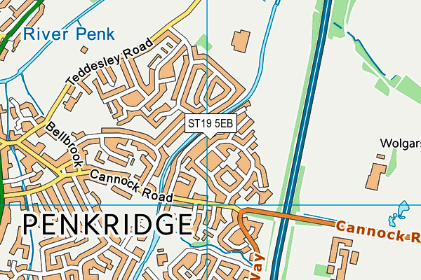 ST19 5EB map - OS VectorMap District (Ordnance Survey)