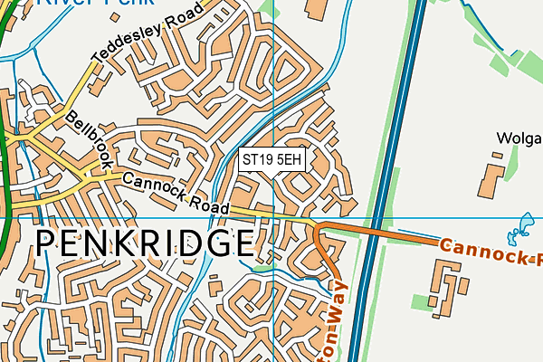 ST19 5EH map - OS VectorMap District (Ordnance Survey)