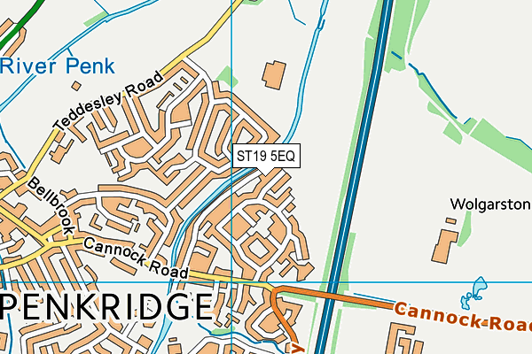 ST19 5EQ map - OS VectorMap District (Ordnance Survey)