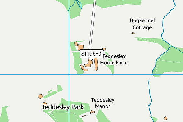 ST19 5FD map - OS VectorMap District (Ordnance Survey)