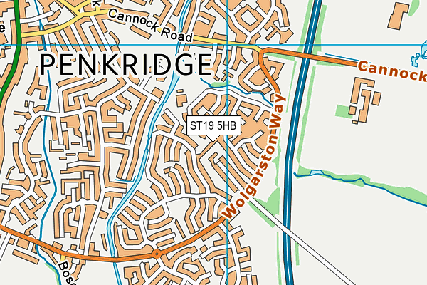 ST19 5HB map - OS VectorMap District (Ordnance Survey)