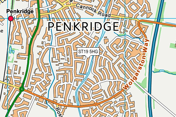 ST19 5HG map - OS VectorMap District (Ordnance Survey)