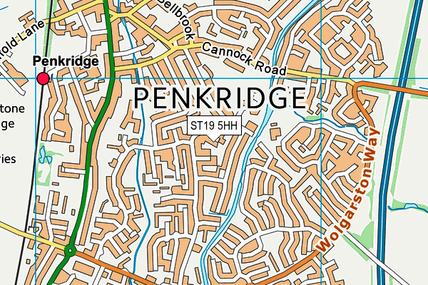 ST19 5HH map - OS VectorMap District (Ordnance Survey)