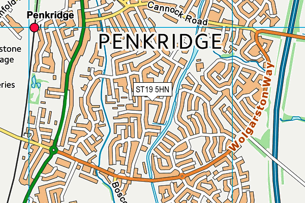 ST19 5HN map - OS VectorMap District (Ordnance Survey)