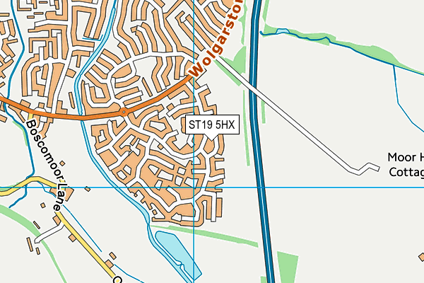 ST19 5HX map - OS VectorMap District (Ordnance Survey)