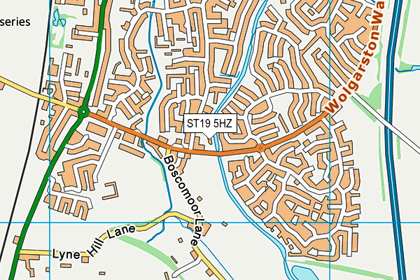 ST19 5HZ map - OS VectorMap District (Ordnance Survey)