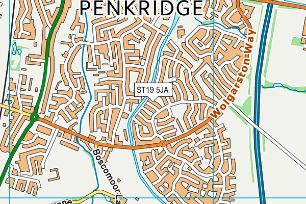 ST19 5JA map - OS VectorMap District (Ordnance Survey)