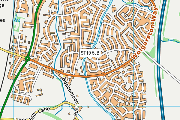 ST19 5JB map - OS VectorMap District (Ordnance Survey)