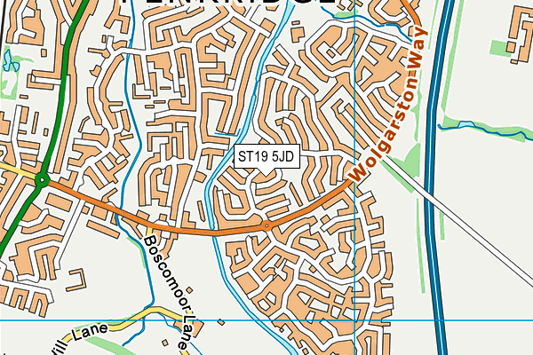 ST19 5JD map - OS VectorMap District (Ordnance Survey)