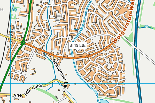 ST19 5JE map - OS VectorMap District (Ordnance Survey)