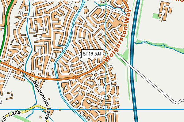 ST19 5JJ map - OS VectorMap District (Ordnance Survey)
