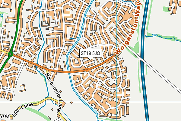 ST19 5JQ map - OS VectorMap District (Ordnance Survey)