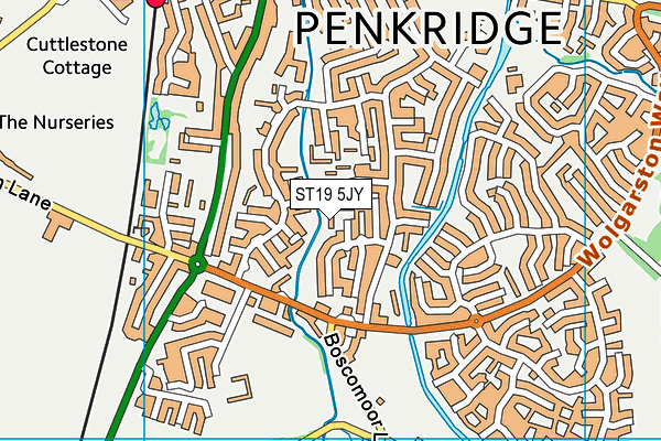 ST19 5JY map - OS VectorMap District (Ordnance Survey)