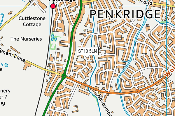 ST19 5LN map - OS VectorMap District (Ordnance Survey)