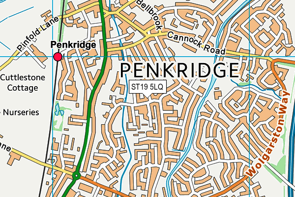 ST19 5LQ map - OS VectorMap District (Ordnance Survey)