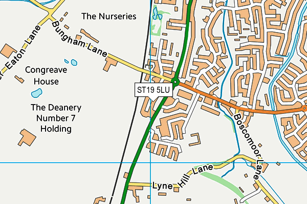 ST19 5LU map - OS VectorMap District (Ordnance Survey)