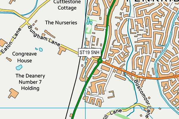 ST19 5NH map - OS VectorMap District (Ordnance Survey)