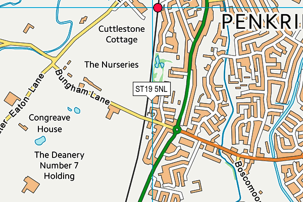 ST19 5NL map - OS VectorMap District (Ordnance Survey)