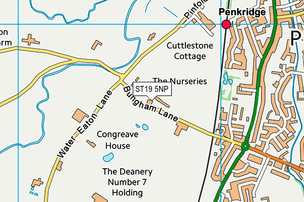 ST19 5NP map - OS VectorMap District (Ordnance Survey)