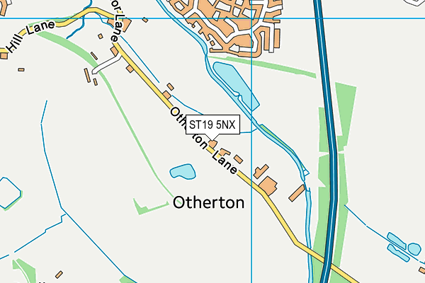 ST19 5NX map - OS VectorMap District (Ordnance Survey)