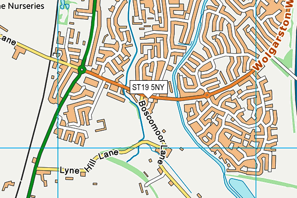 ST19 5NY map - OS VectorMap District (Ordnance Survey)
