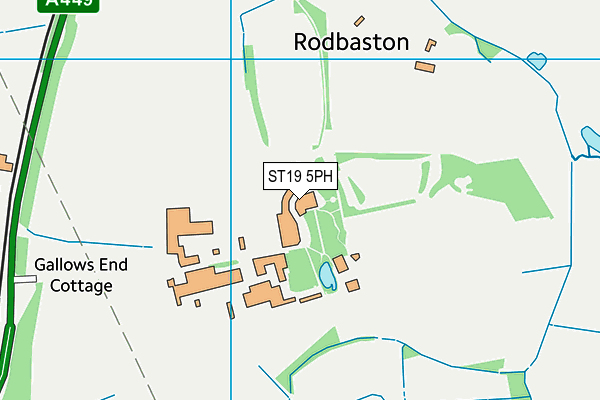 Rodbaston College map (ST19 5PH) - OS VectorMap District (Ordnance Survey)