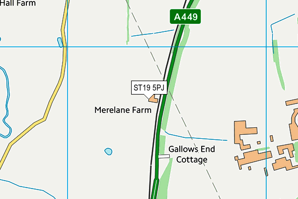 ST19 5PJ map - OS VectorMap District (Ordnance Survey)