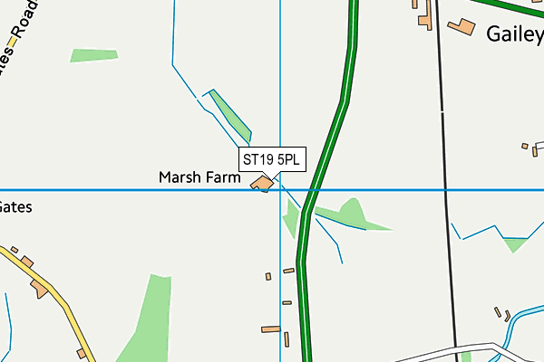 ST19 5PL map - OS VectorMap District (Ordnance Survey)