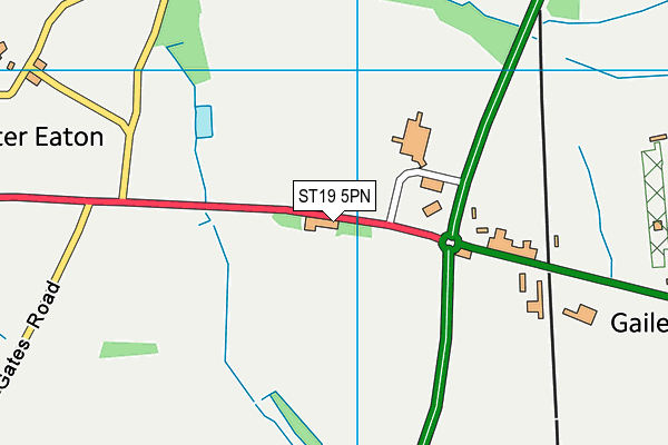 ST19 5PN map - OS VectorMap District (Ordnance Survey)