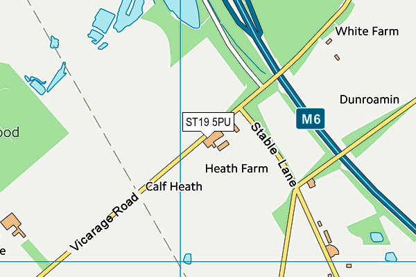 ST19 5PU map - OS VectorMap District (Ordnance Survey)