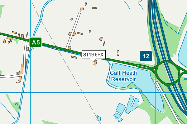 ST19 5PX map - OS VectorMap District (Ordnance Survey)