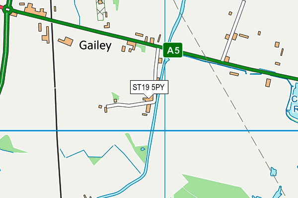 ST19 5PY map - OS VectorMap District (Ordnance Survey)