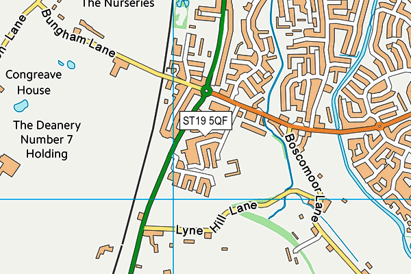 ST19 5QF map - OS VectorMap District (Ordnance Survey)