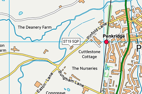 Penkridge Sports And Recreation Centre map (ST19 5QP) - OS VectorMap District (Ordnance Survey)