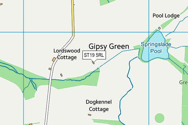 ST19 5RL map - OS VectorMap District (Ordnance Survey)