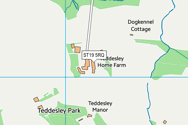 ST19 5RQ map - OS VectorMap District (Ordnance Survey)