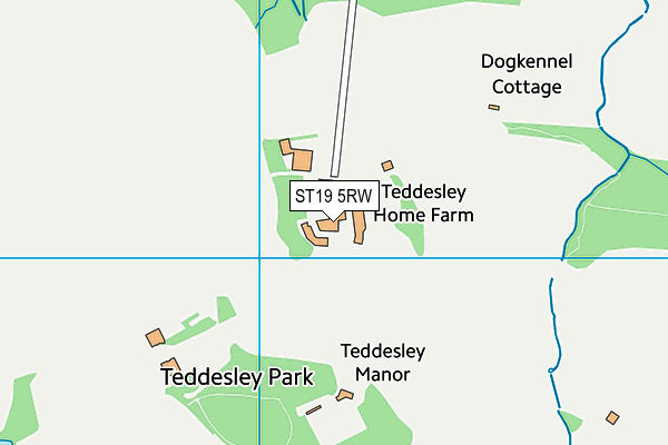 ST19 5RW map - OS VectorMap District (Ordnance Survey)