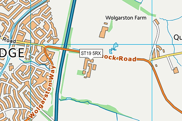 Penkridge Leisure Centre map (ST19 5RX) - OS VectorMap District (Ordnance Survey)