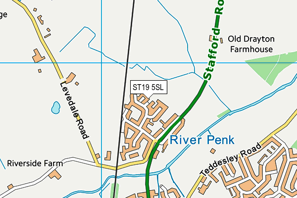 ST19 5SL map - OS VectorMap District (Ordnance Survey)