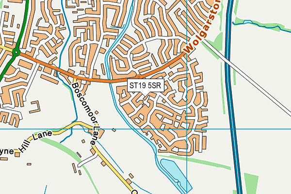 ST19 5SR map - OS VectorMap District (Ordnance Survey)