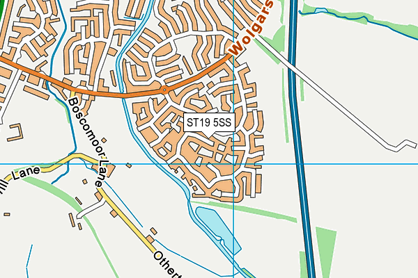 ST19 5SS map - OS VectorMap District (Ordnance Survey)